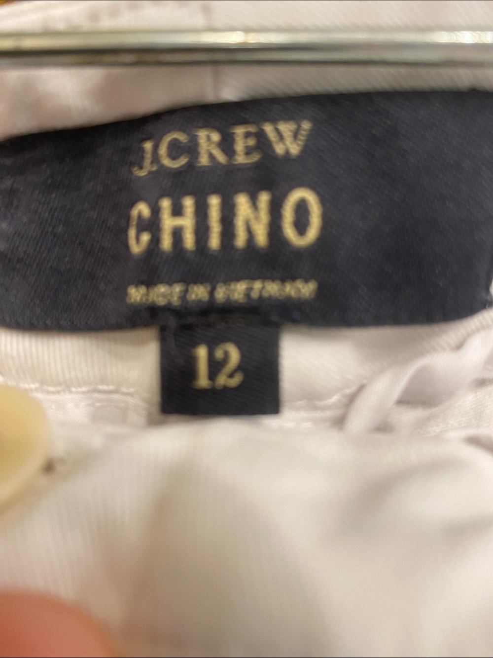 J. Crew White Chino Shorts